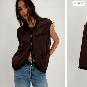 Free People Jackie Sweatshirt Vest‎